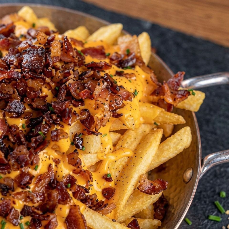 Batata com Cheddar e Bacon